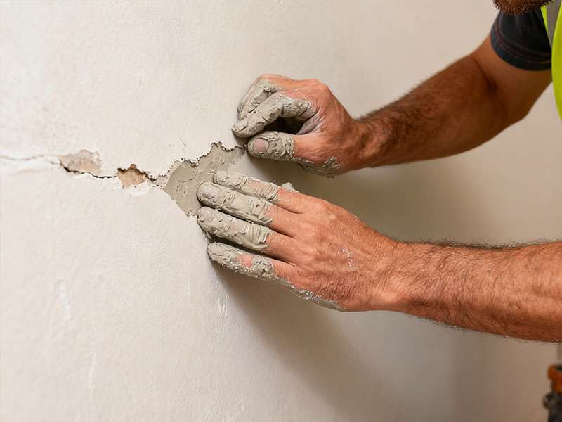 Probleme beim Auftragen von Putzgips Rissbildung