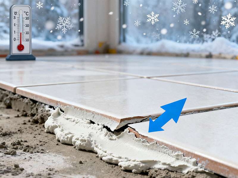 tile adhesive application problems Cracking